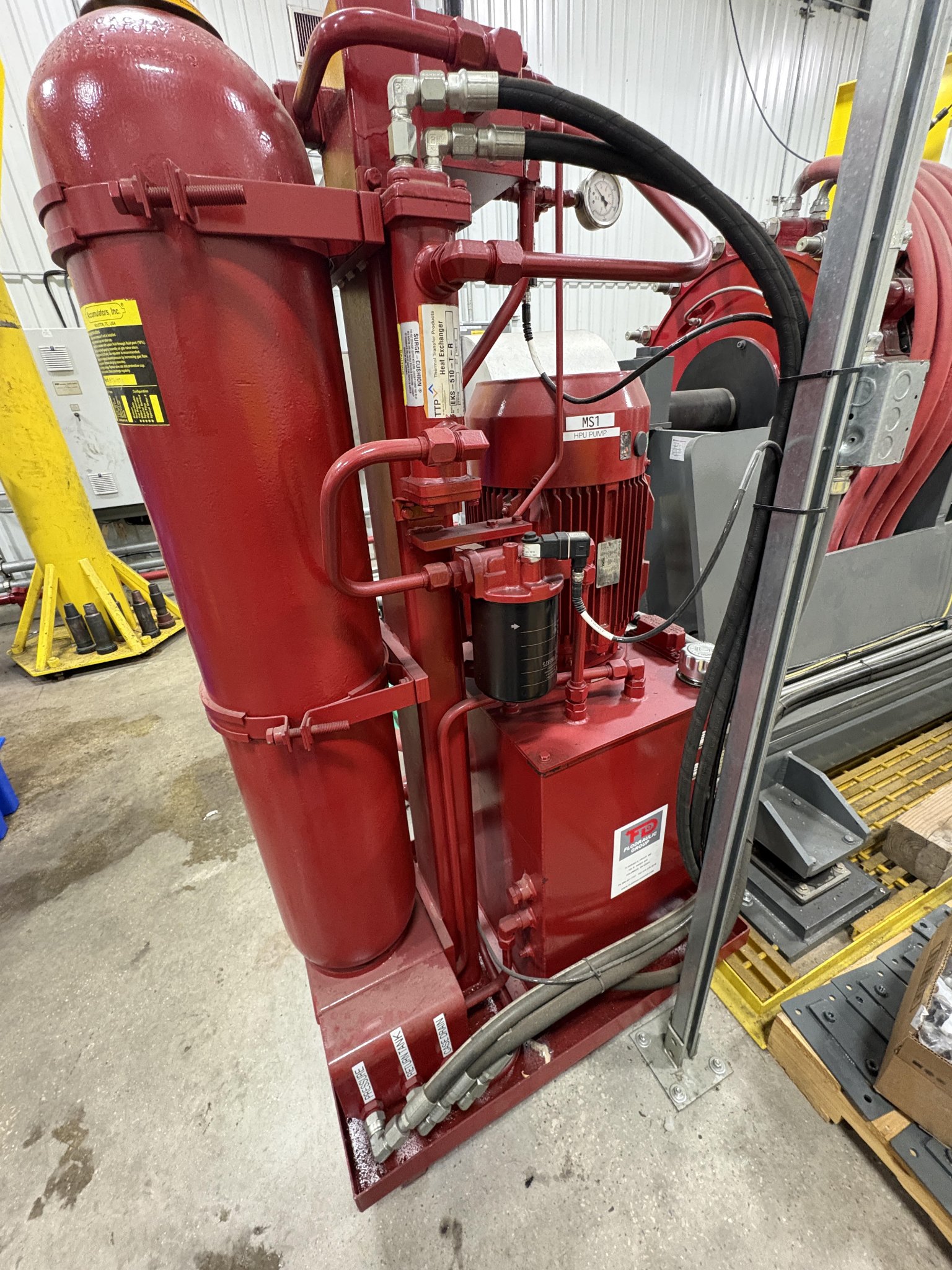 Fluid conditioning equipment associated with the dyno system