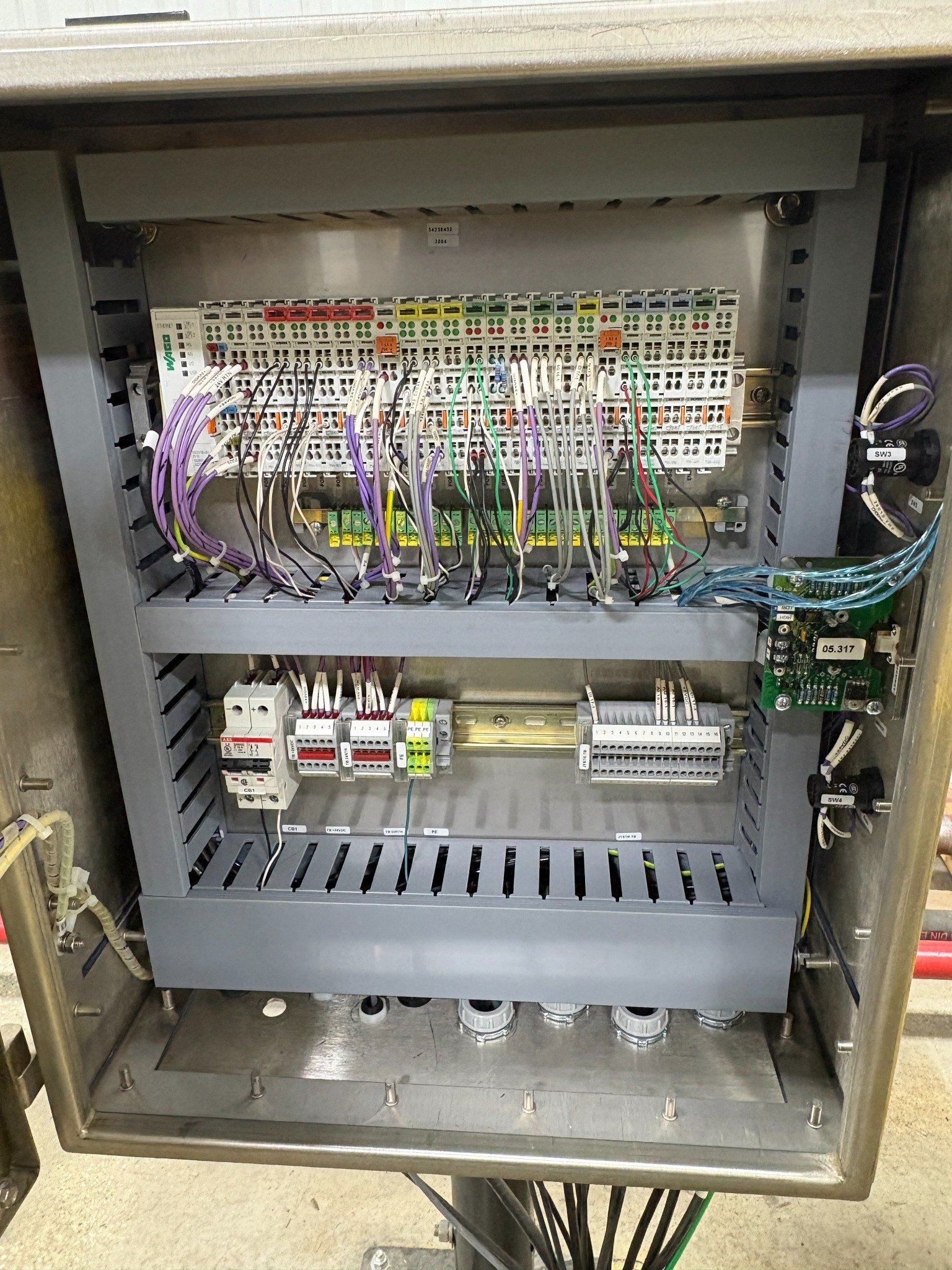 Electrical and I/O panel from the NOV dyno system